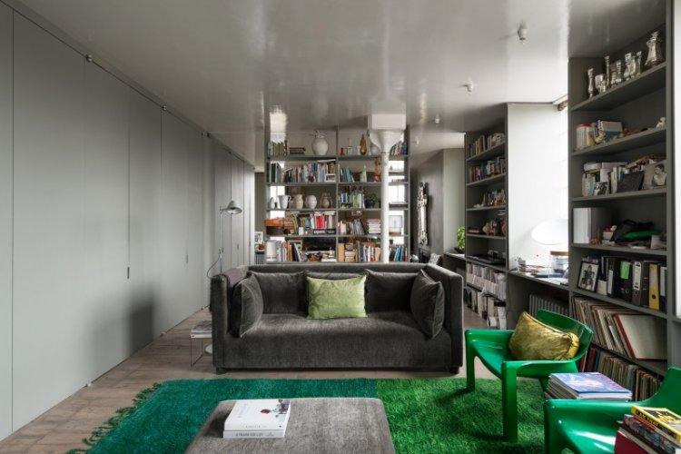 Loft - Couleur verte à l'intérieur