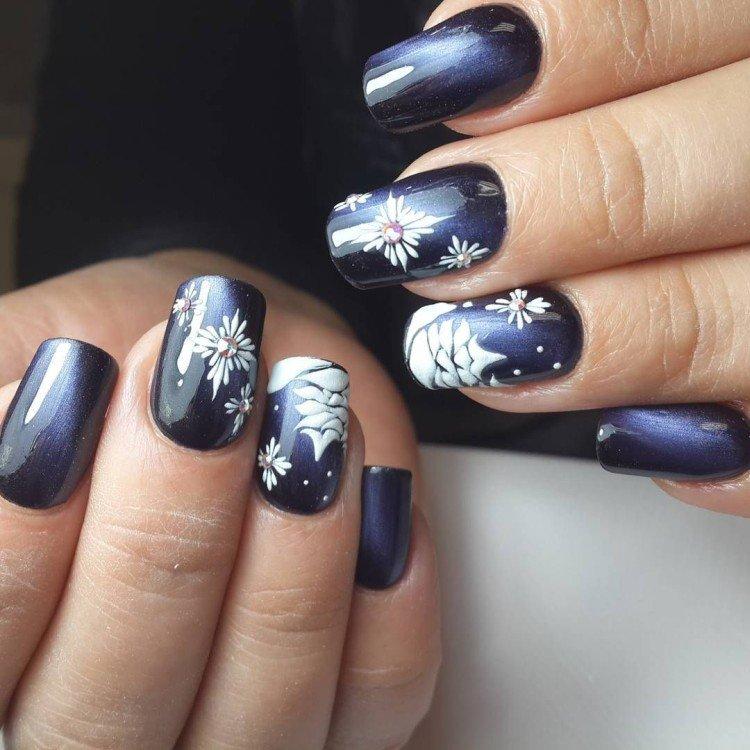 Manucure hiver oeil de chat 2020-2021