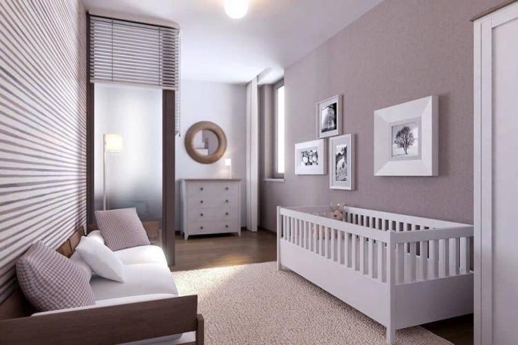 Zonage d'une chambre pour les parents et un enfant - photo