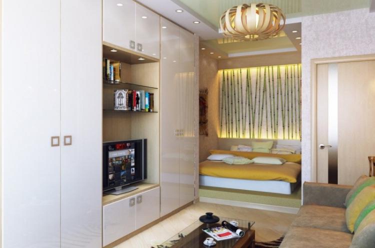 Zonage du salon et de la chambre