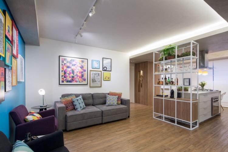 Zonage lumineux d'un appartement d'une pièce