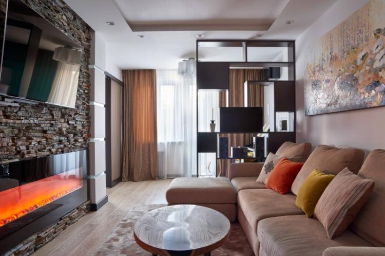 Zonage d'un appartement d'une pièce - photos, idées et méthodes