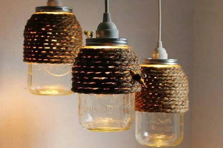 plafond de bocal en verre bricolage